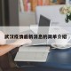 武汉疫情最新消息的简单介绍